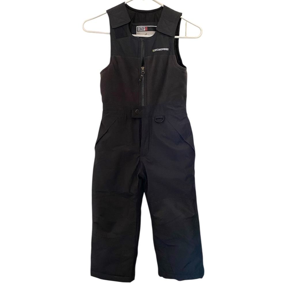 32 Degrees Bib Snow Pants Toddler 5T Gray Reinforced Knees & Rear Winter